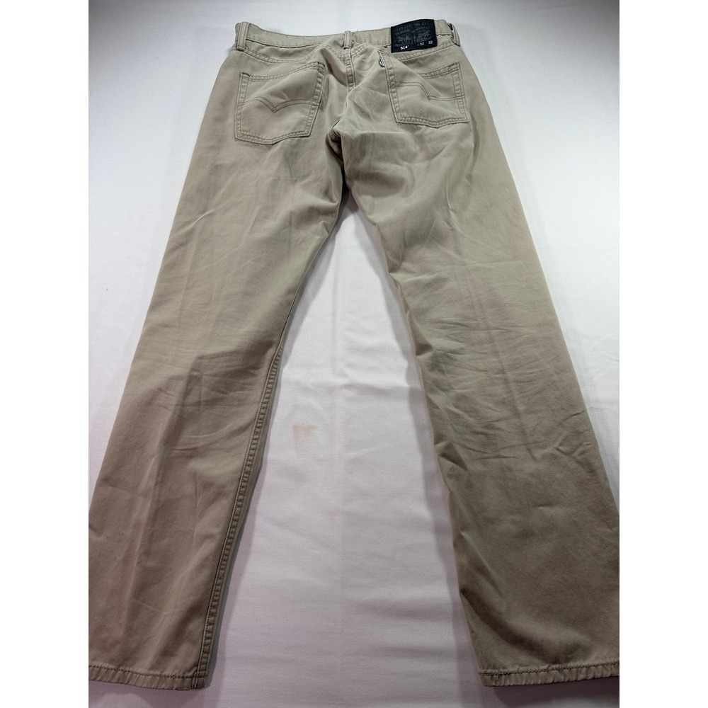 Levi's 514 Jeans Mens 32x32 Beige Khaki Straight Fit - Picture 12 of 15
